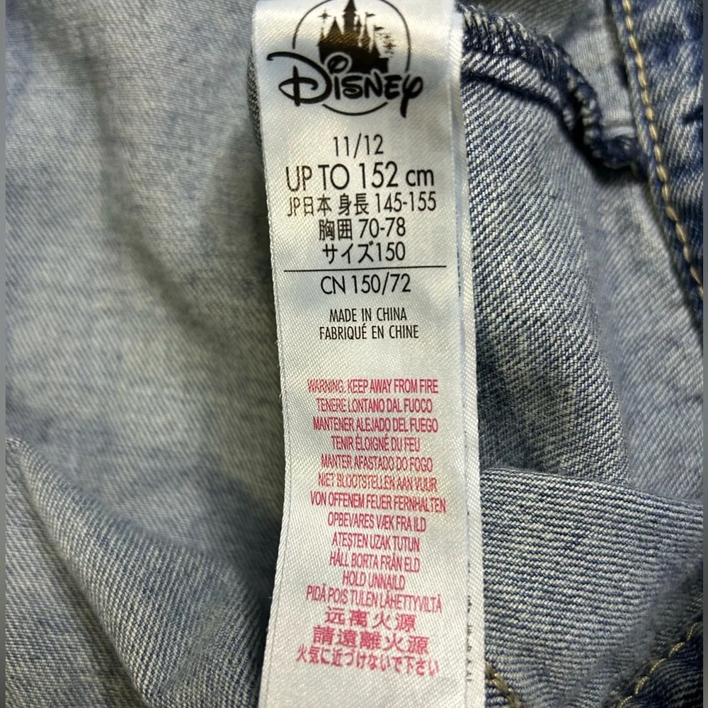Disney Denim Jacket Mickey Mouse Youth 11/12 S Leader Of The Club Embroidered - Picture 4 of 10